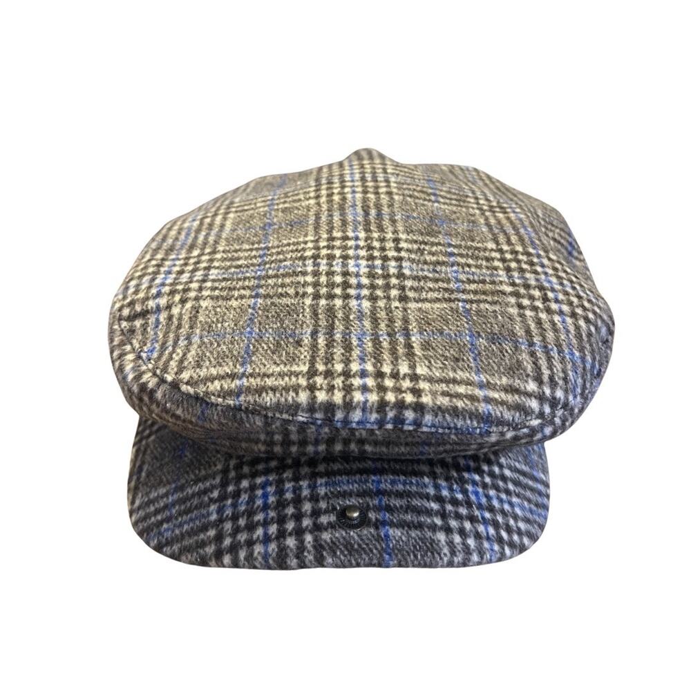 Brixton Hooligan Multi Plaid Houndstooth Snap Cap Newspaper Boy NWT 1920s
